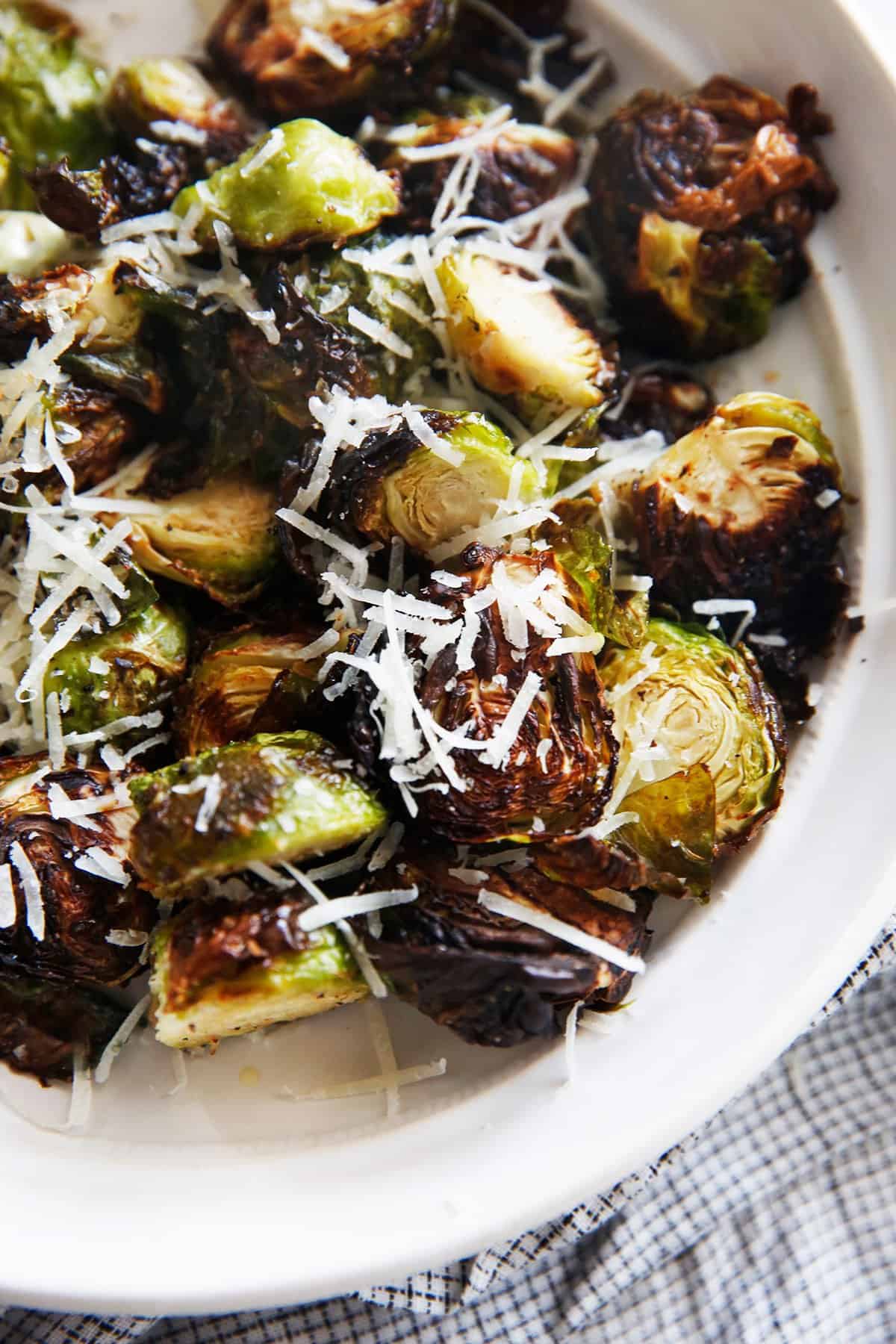 A bowl of air fryer brussel sprouts