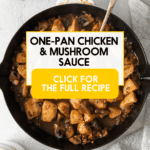 One-pan fried chicken with mushroom sauce