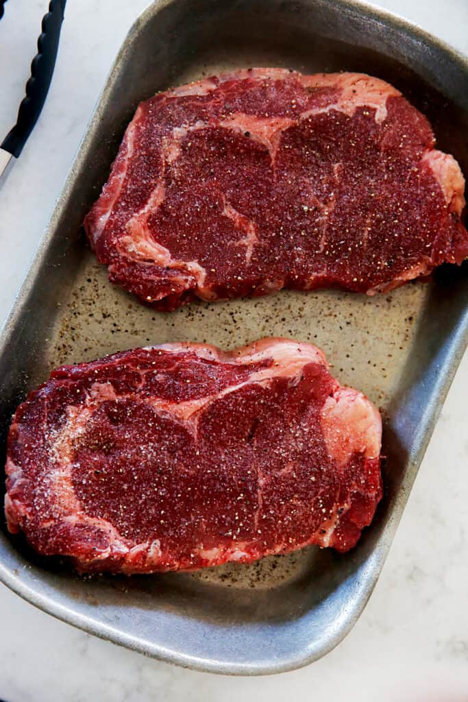 Raw steak for Air Fryer Steak