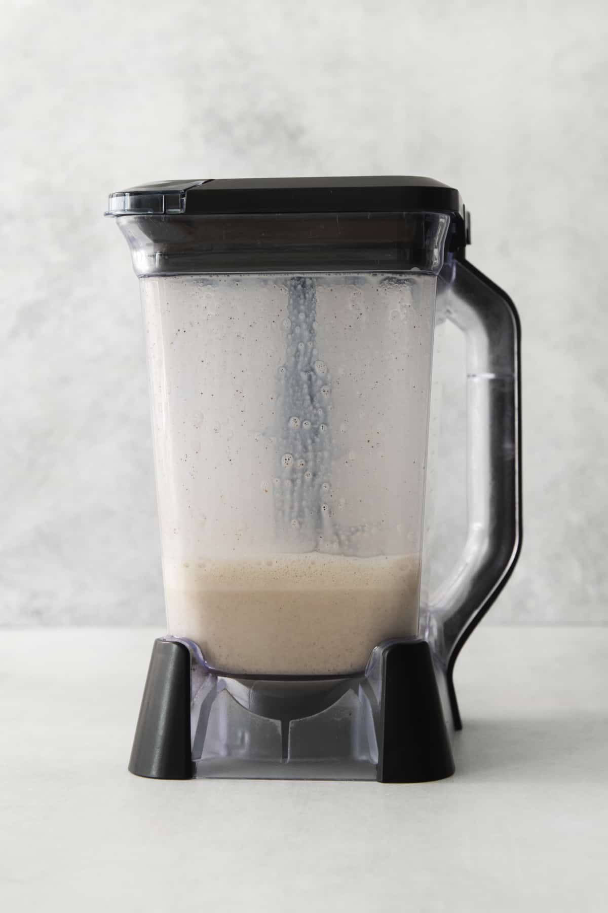 chai popsicle mix in a blender.