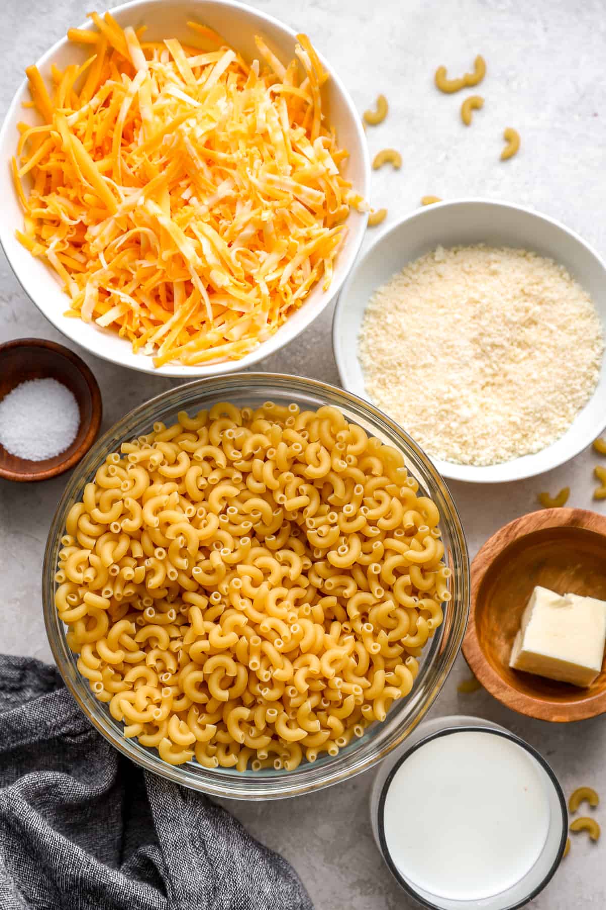 Ingredients for Instant Pot Mac and Cheese