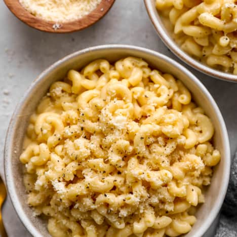 A bowl of Instant Pot Mac and Cheese
