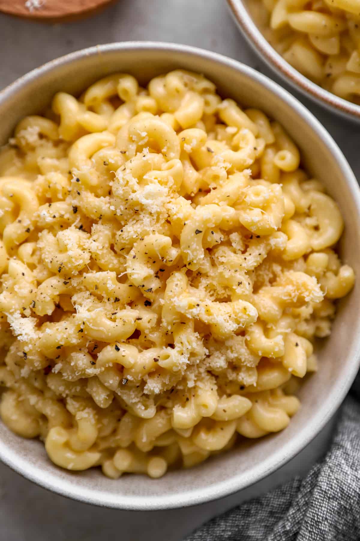 An uplcose picture of Instant Pot Mac and Cheese