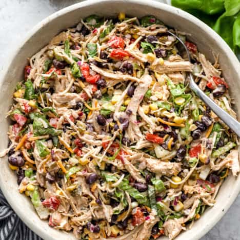 A bowl of chicken taco salad.