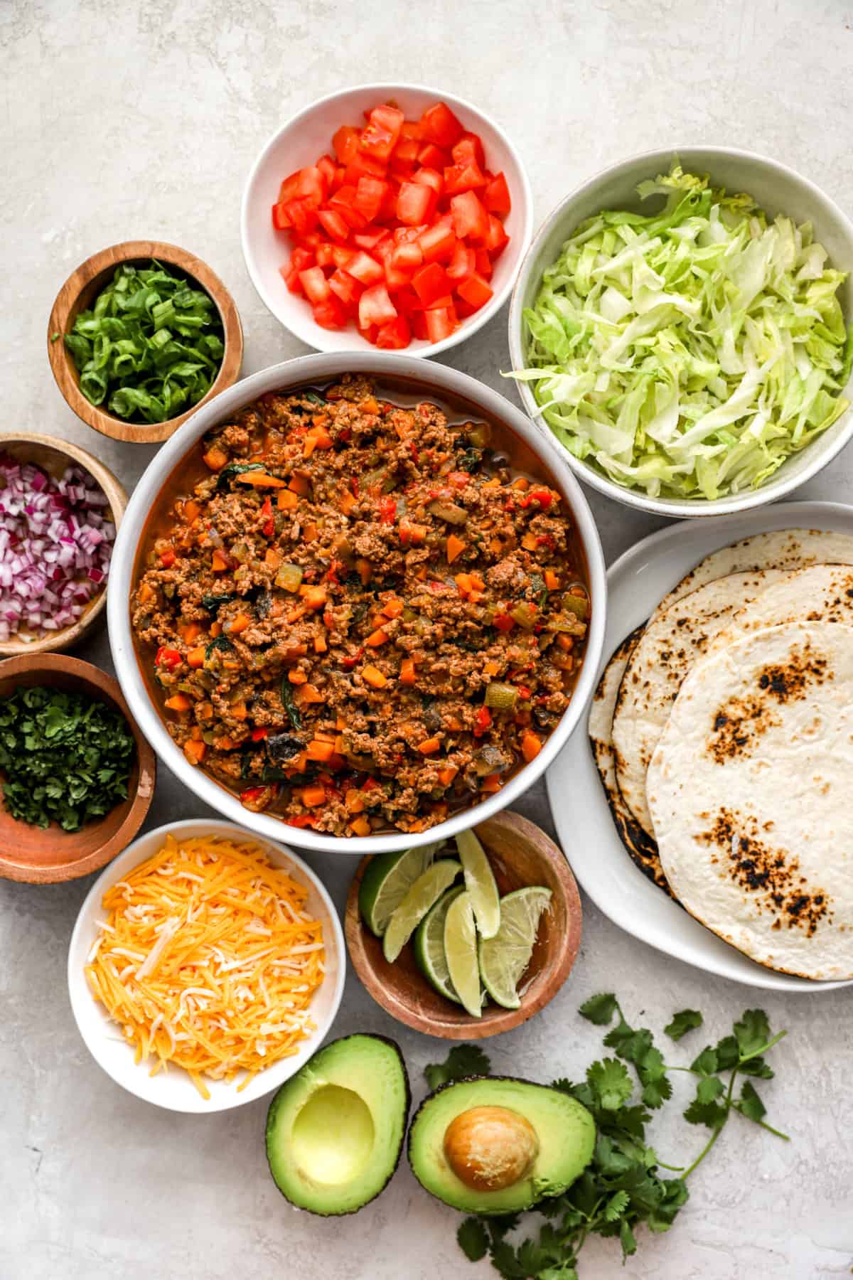 Instant Pot taco meat ingredients. 