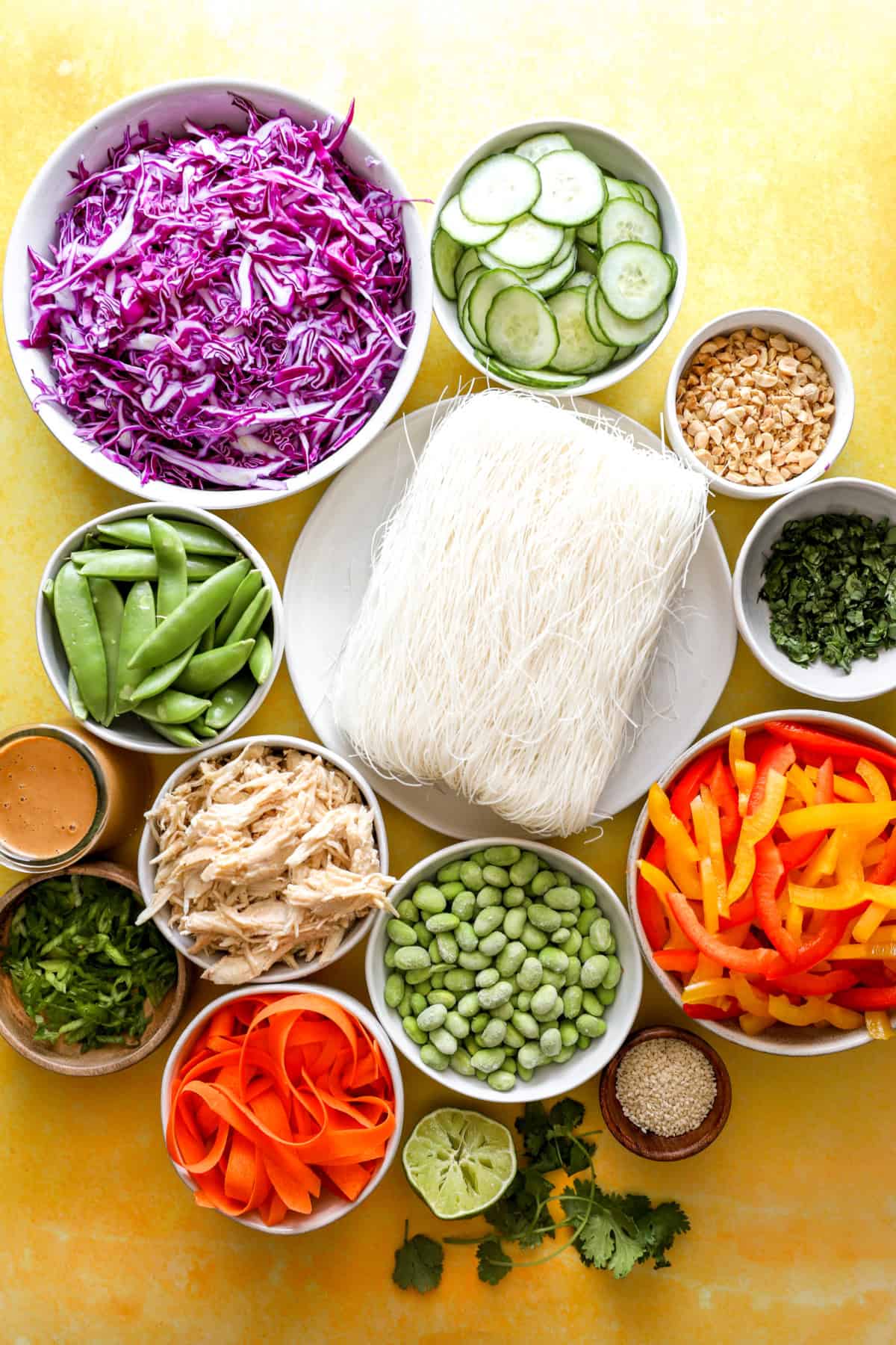 Ingredients for a yummy Asian Noodle Salad