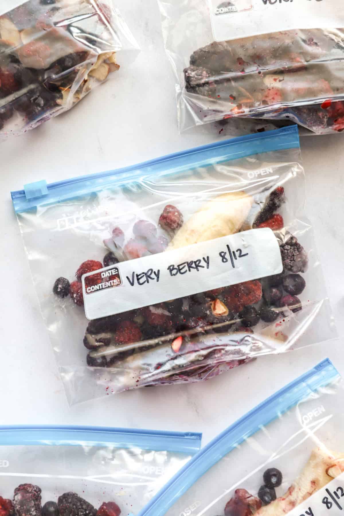 Very berry smoothie pack. 