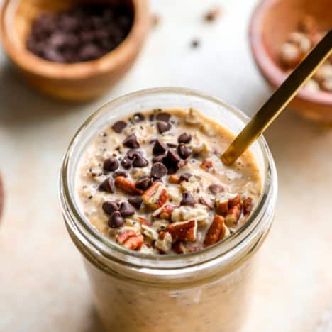 A jar of Pumpkin Overnight Oats