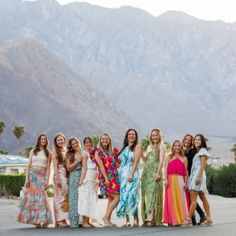 The ladies at Fresh Air Retreat in Palm Springs posing for the camera.