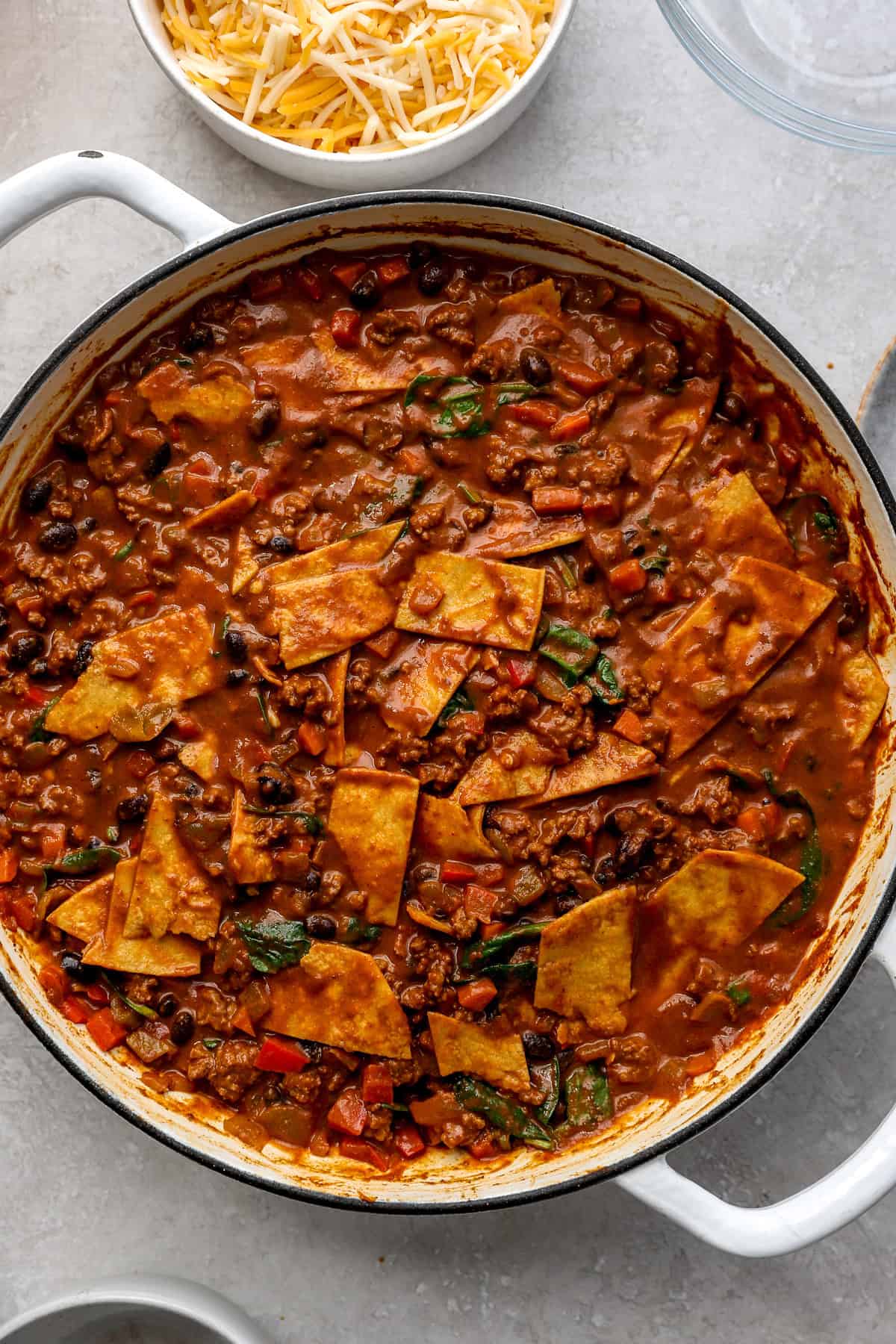 A beef enchilada skillet. 