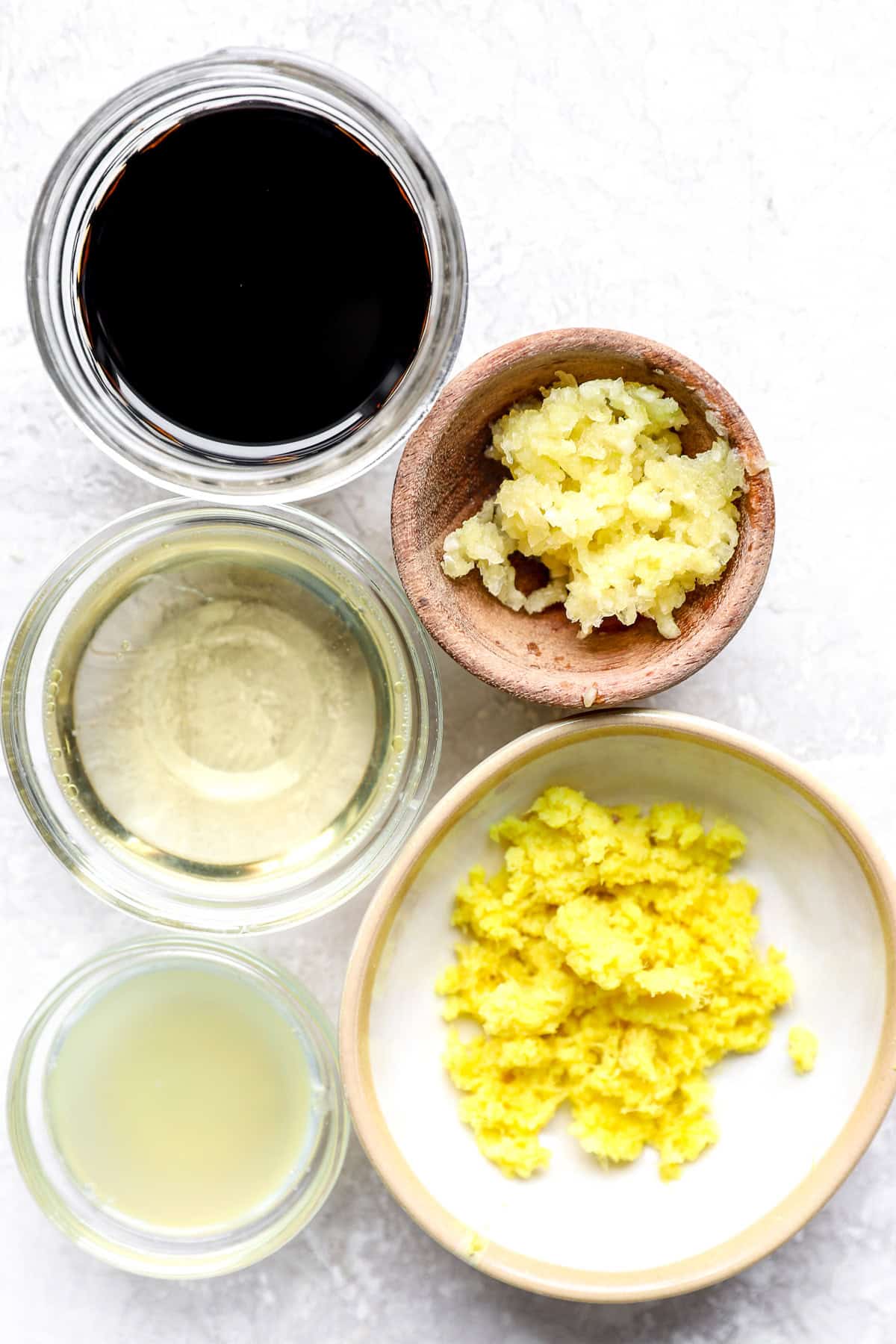 Ingredients to make hibachi ginger sauce.