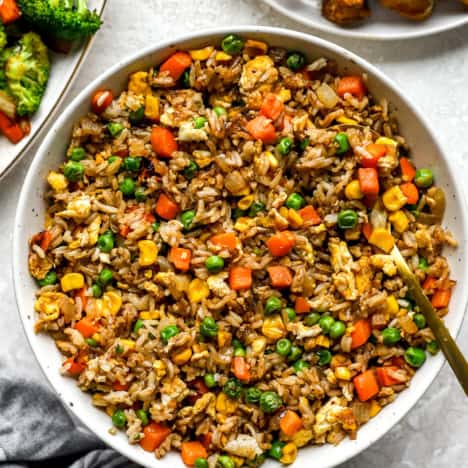 A bowl of hibachi fried rice.