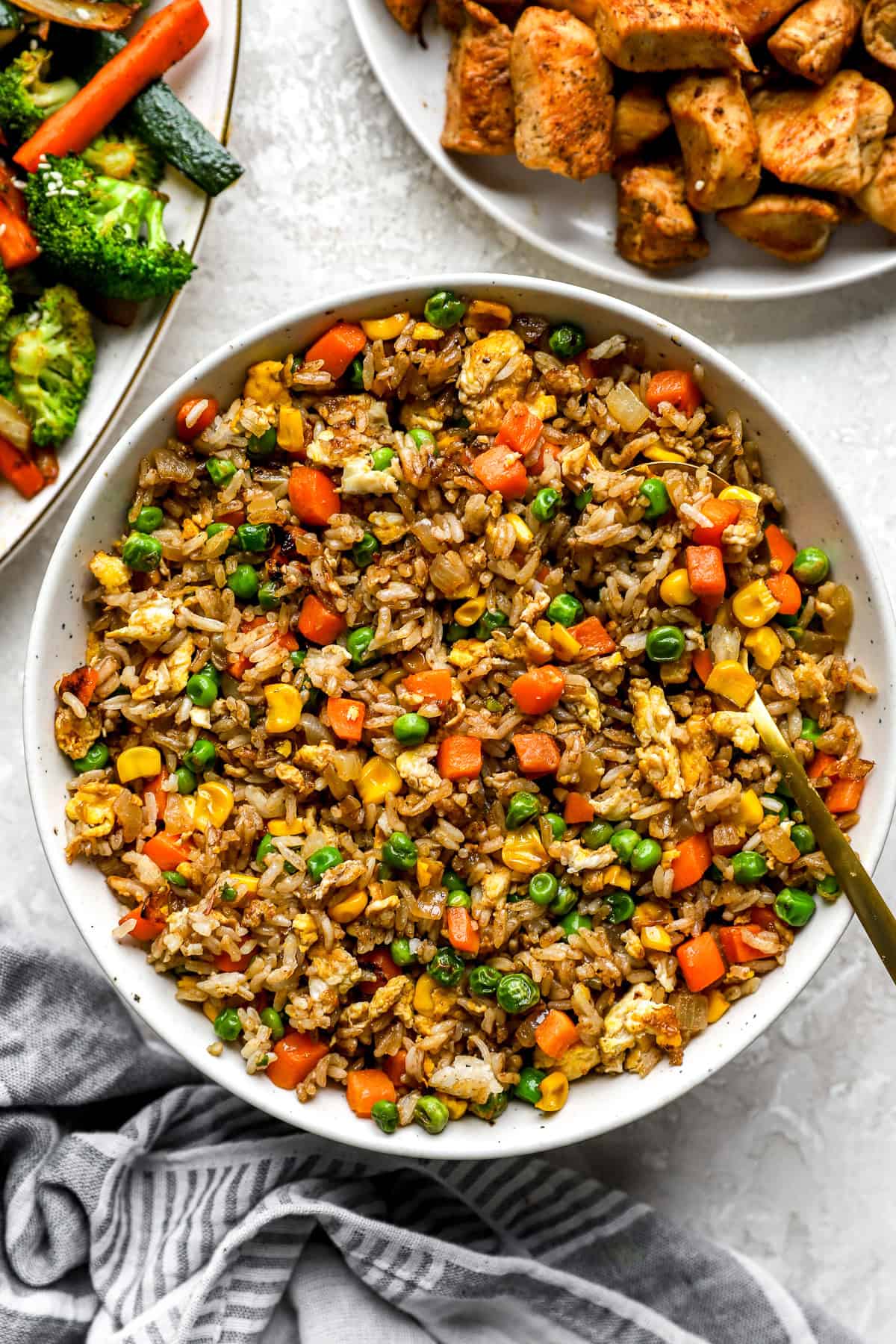 A bowl of hibachi fried rice.