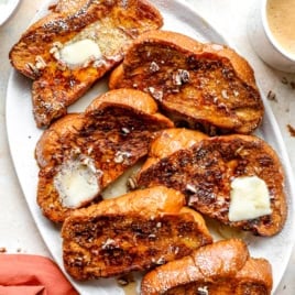 A platter of pumpkin French toast.